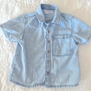 Zara Denim Button Up Shirt
